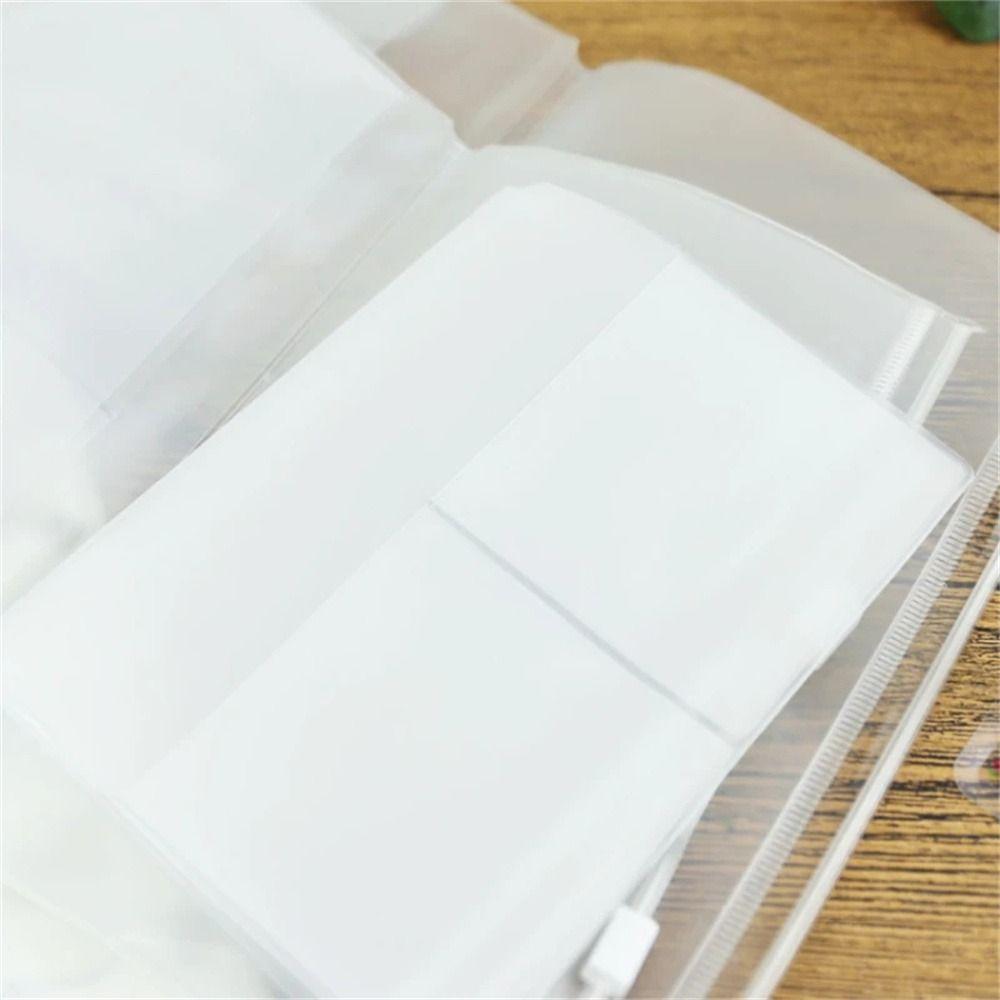 Standard Notebook Storage Bag Journal Planner Card Holder PVC Zipper Bag Notebook Zipper Bag