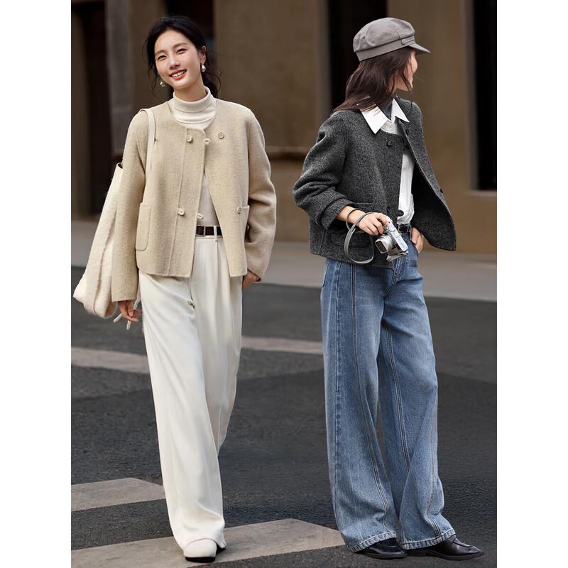 Women's Short Double-Faced Wool Coat