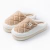 Autumn and Winter New Cotton Slippers Indoor Home Wear-resistant Warm Piled Couple Hair Slippers