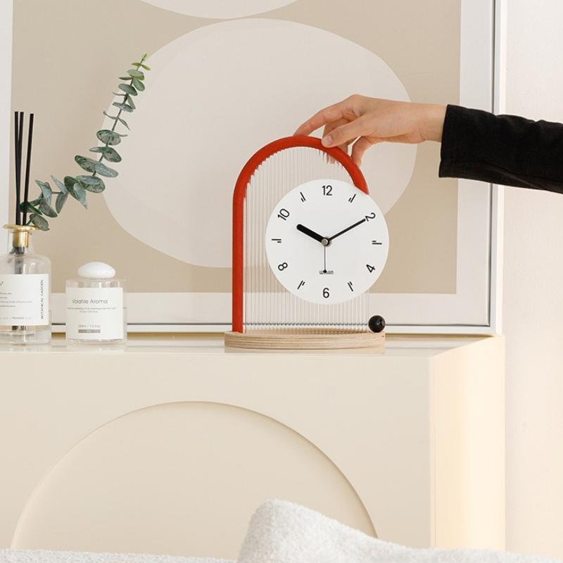 Creative Arch Personality Desk Clock Nordic Simplicity Silent Table Clock Simple Dormitory Bedroom Home Decor Storni Effettuati