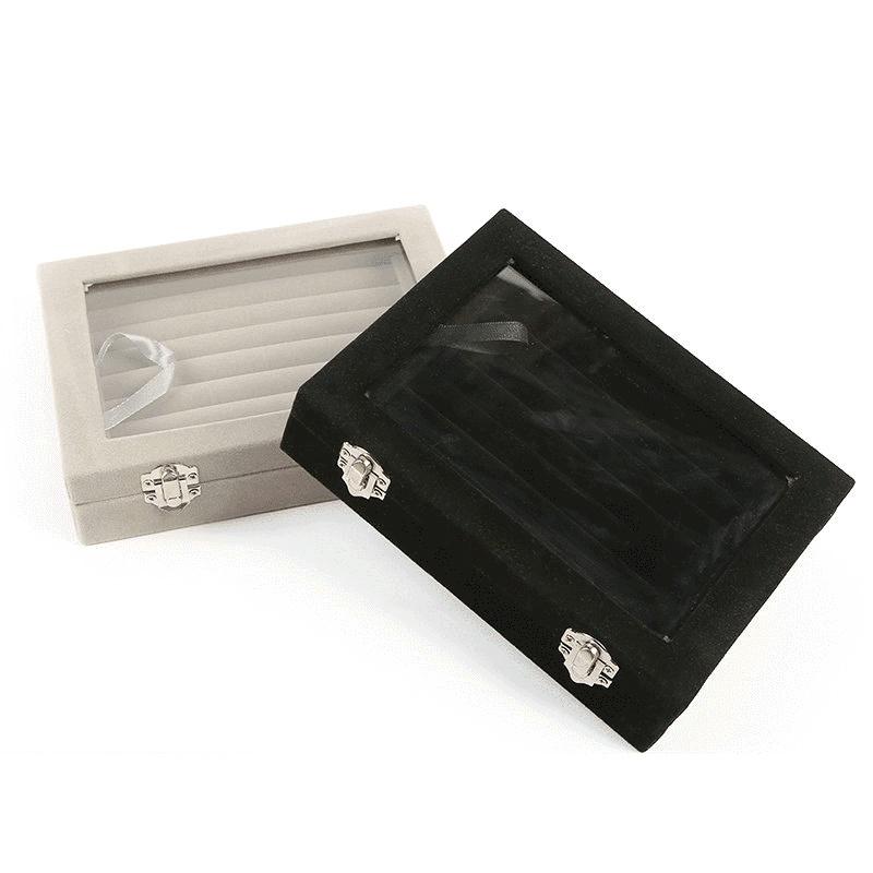 Portable Jewelry Storage Box Earring Ring Necklace Container Jewelry Display Case