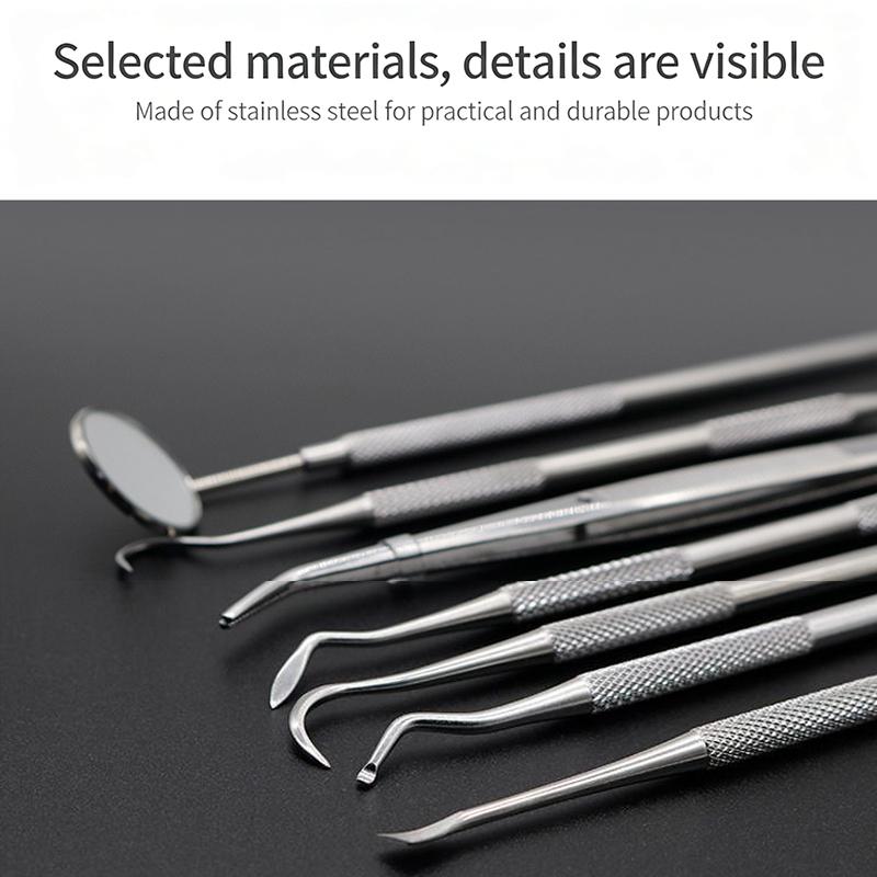 Edelstahl Dental Reinigungs Werkzeuge Set Tragbar Wiederverwendbar Zahnstocher Set Mundhygiene