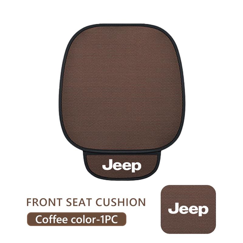 For Jeep Universal Car Seat Cushion Summer Ice Silk Front Back Seat Pad Grand Cherokee Patriot Renegade Compass Wrangler AJT1