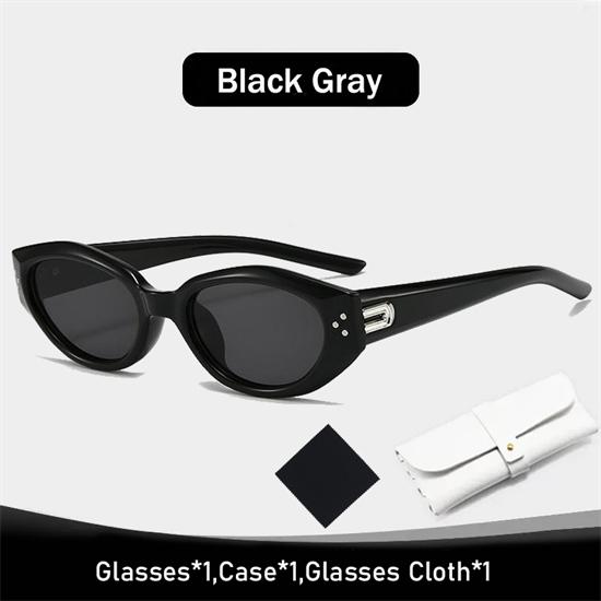 Vintage Cat Eye Oval Frame Sunglasses, Durable Metal Hinges, Unisex, Perfect for Outdoor, Parties, Music Festivals, Daily Wear