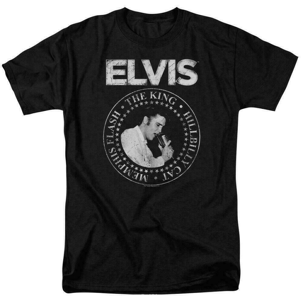 26 Elvis Presley Rock King T Shirt Licensed Rock N Roll Band Music Merch Black Unisex T-Shirt XL