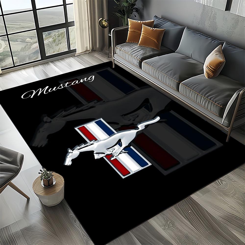 

3D F-Ford Mustang Гоночний Автомобіль Мотоцикл Килим Килимок для Вітальні Спальні Дому Декорація Дивана, Дитячий Килимок Протиковзкий Килимок для Підлоги 80*120cm
