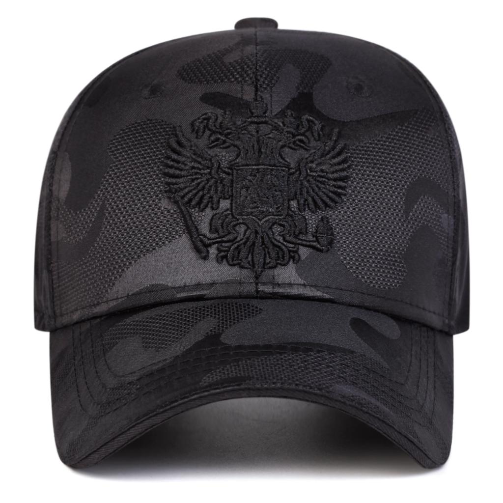 Men's Women's Sandwich Double Headed Eagle Three-dimensional Embroidered Baseball Cap Fashion Outdoor Adjustable Cotton Hat Outdoor Hats Russian Caps