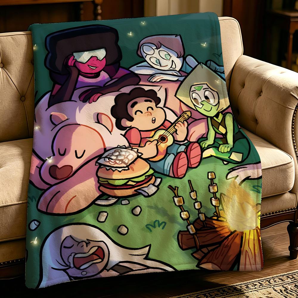 Cartoon S-Steven Universe-e Wurf Dicke Komfort Flanell Steppdecke, Mehrzweckgebrauch Innen Außen Tägliches Nickerchen