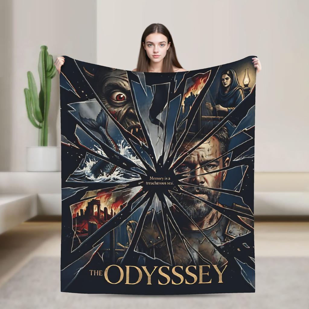 Comfortable The Odysseys Movie Blanket Merch Bedding Decorative Blanket Throw Super Soft Flannel For Outdoor