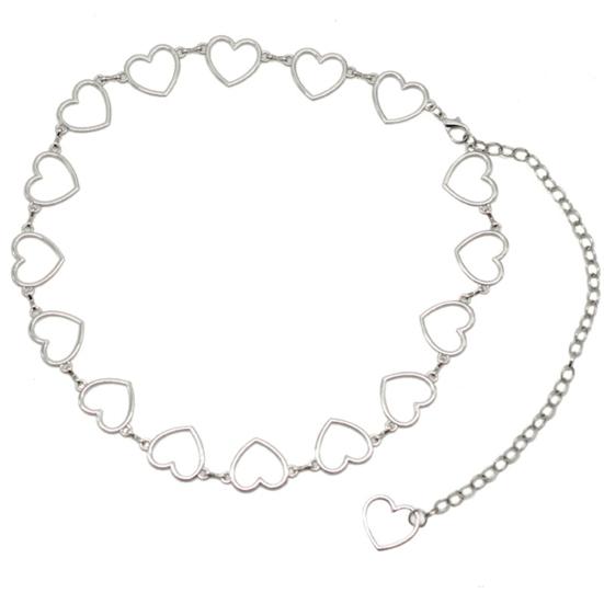 Fashion Heart Shape Pants Belt Adjustable Extended Chain Long Tassel Dress Belt Waist Chain Clothing Accessories