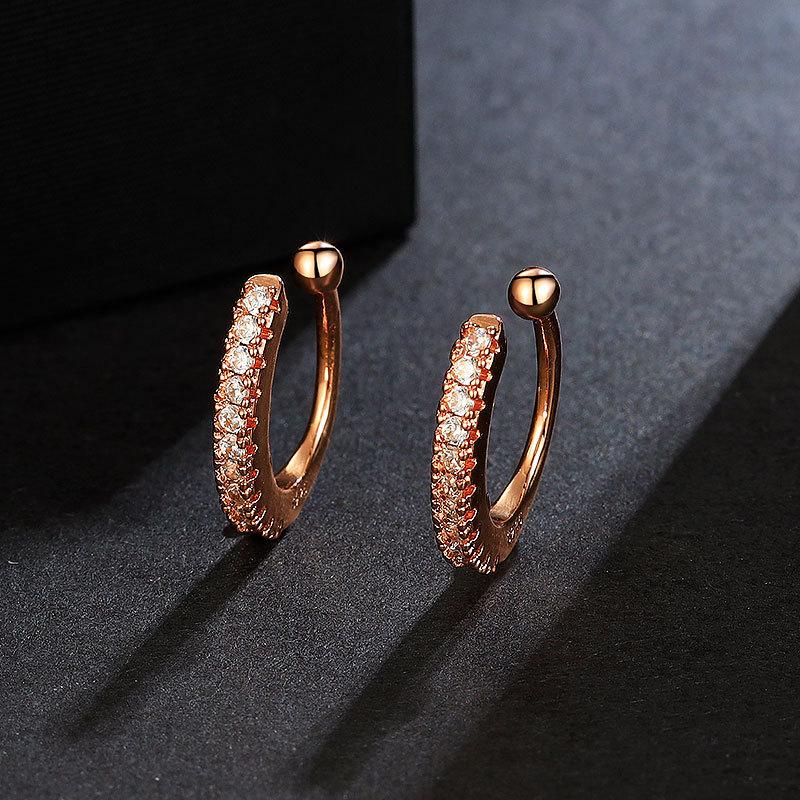 

Новые трендовые модные темпераментные преувеличенные круглые полукруглые клипсы с бриллиантами