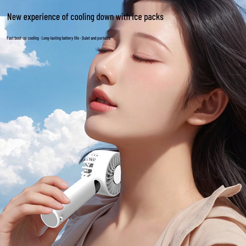 2026 New Model USB-Powered 5-Speed Portable Handheld and Desktop Semiconductor Refrigeration Mini Fan for Outdoor Use