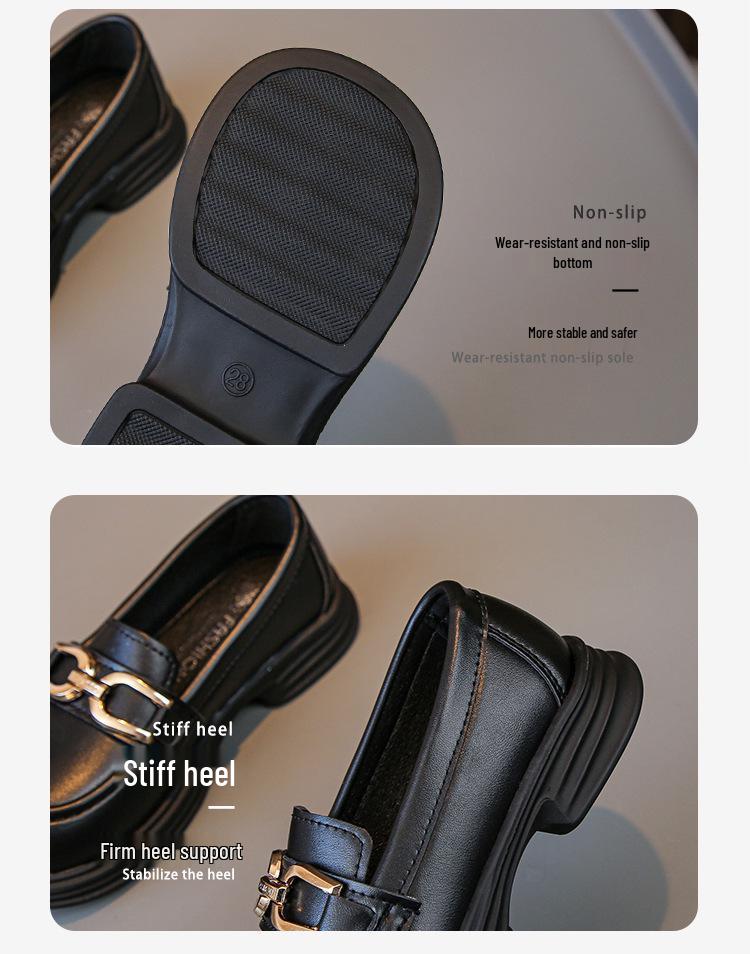 Girls' Spring 2026 British-Style Leather Shoes - Versatile, Soft Sole, Casual Korean Fashion