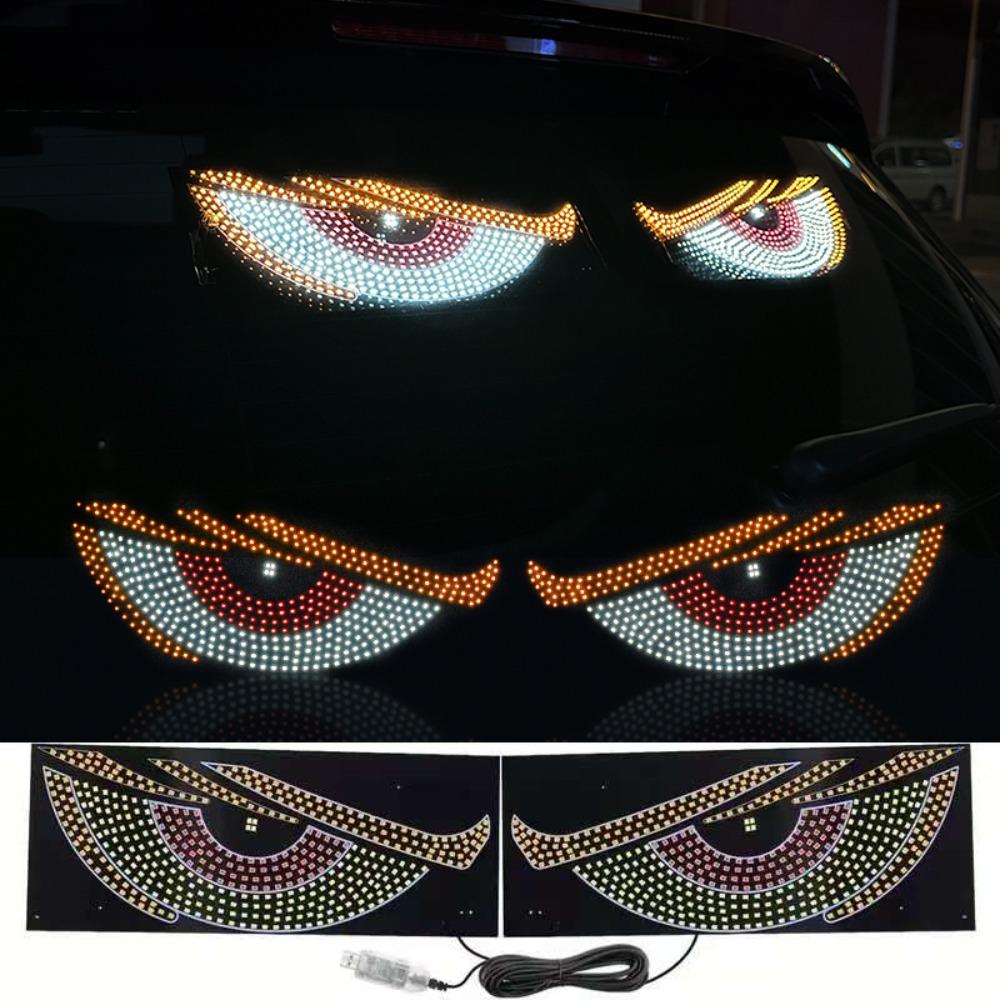 USB RGB Dynamic Demon Eye Light Flexible Pixel Panel Creative Truck Devil's Eye Light  Car Decor