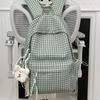 Schoolbag new plaid trend schoolbag female students Japanese versatile students large capacity design sense niche backpack backpack