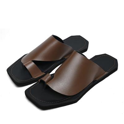 Soft Comfortable House Slippers for Men Breathable Casual Summer Slippers 2024 New Men's Walking Shoes Genuine Leather Sandals