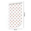 Heart Wallpaper White, Cream, Orange and Beige 50x1000