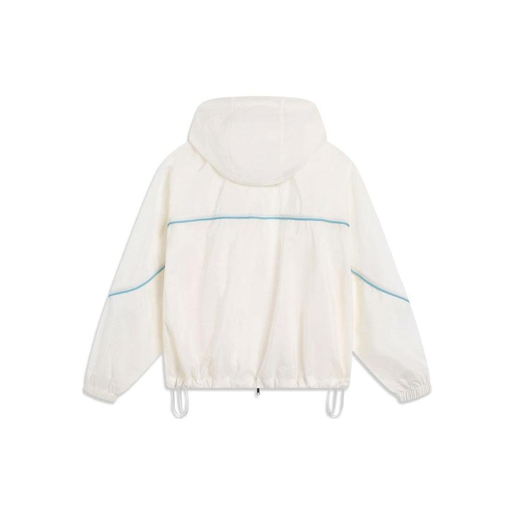 Li-Ning Sports Life Series Embroidered Floral Hooded Jacket Women Jacket Off-White AFDT434-6