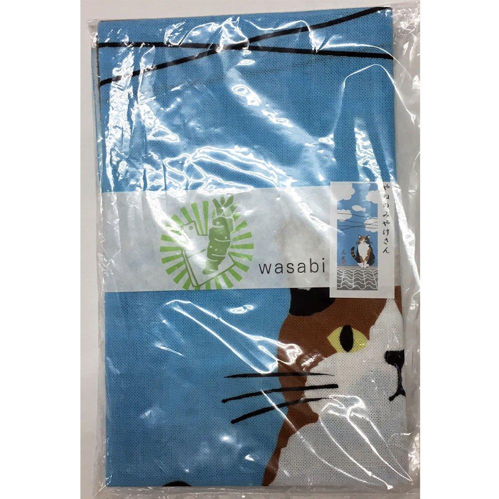 Friends Hill Tenugui hand Wasabi design by 90 x 34 (Japanese towel) - Yanenomiya-san, Blue, cm, ES-909-112
