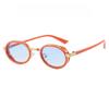 Ellipse Small Frame Steampunk Metal Oval Sunglasses UV Protection Fashionable Shade for Outdoor Travel Beach Holiday