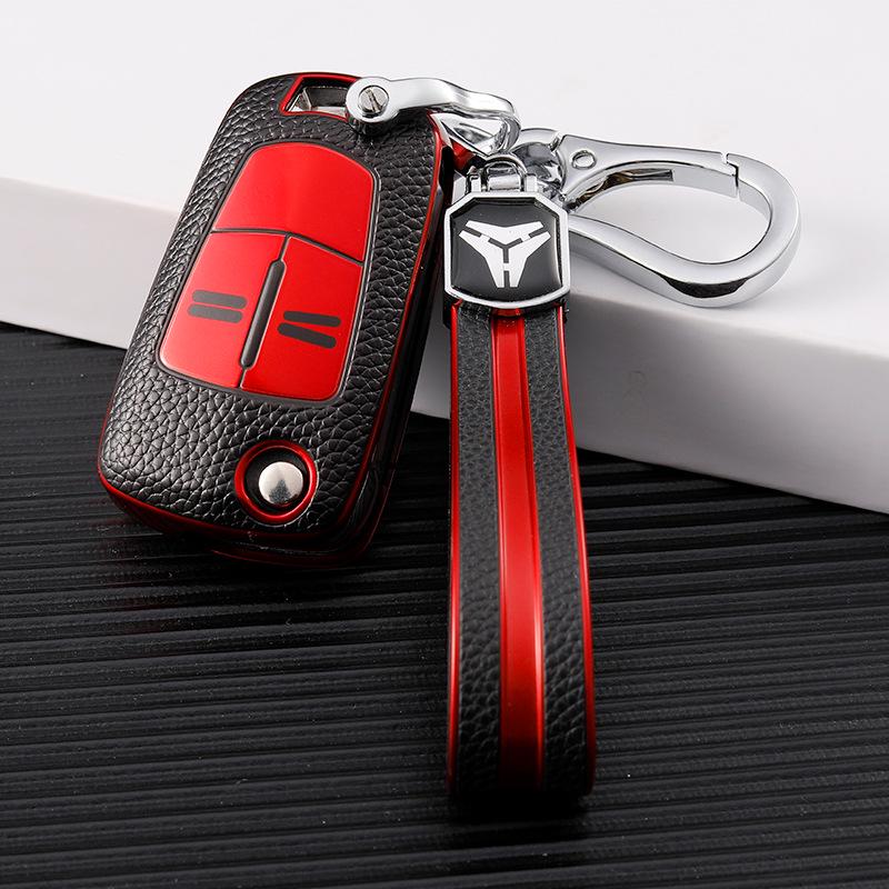 Opel Zafira 2016, Buick LaCrosse, Chevrolet Captiva Leather Grain Car Key Case for Men