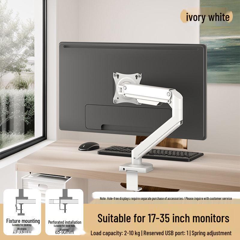 17-35 Inch Adjustable Gas Spring Monitor Stand with Rotating Arm