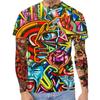 Summer Round Neck 3D Art Print Top Fashionable Casual Short Sleeved Men's T-shirts