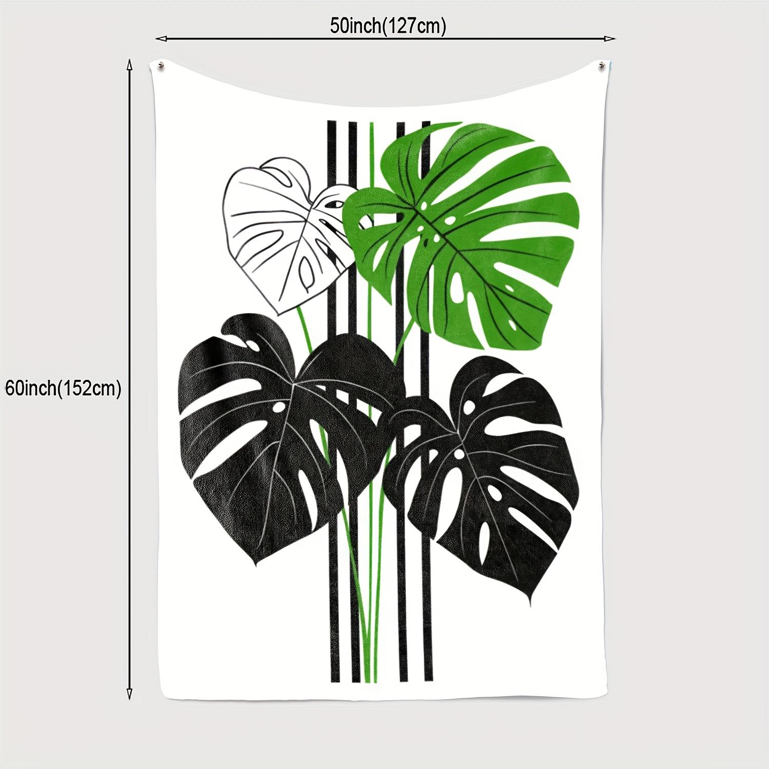 

A Fleece Blanket with a Leaf Print, a Gift for African Girls, Granddaughters, And Daughters, Suitable for Holidays, Versatile 130x150cm