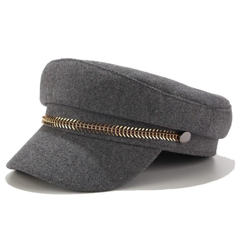 Hats for Women Cap Female Fashion Wild Solid Color Navy Cap Beret British Retro Fashion Painter Hat Berets