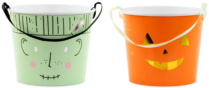 Halloween Pumpkin Candy Buckets 2 pcs