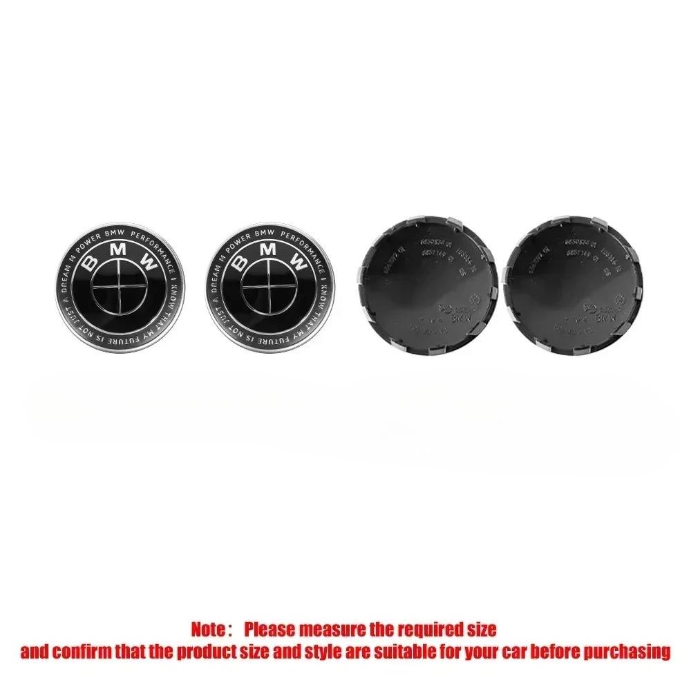 XWQP2 Car Sticker For BMW New 2025 4PCS 56/68mm ABS logo for automobile hub cover BMW 50th anniversary new x1 x3 x5 x7 1 2 3 5 7 seri