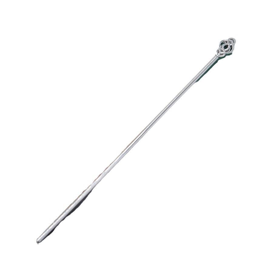 Alloy Electrophoresis Color-Retaining Small Head Cloud Pattern Wrapped Hairpin New Chinese Ancient Hanfu Cheongsam Step Disc Hair Hairpin Main Body