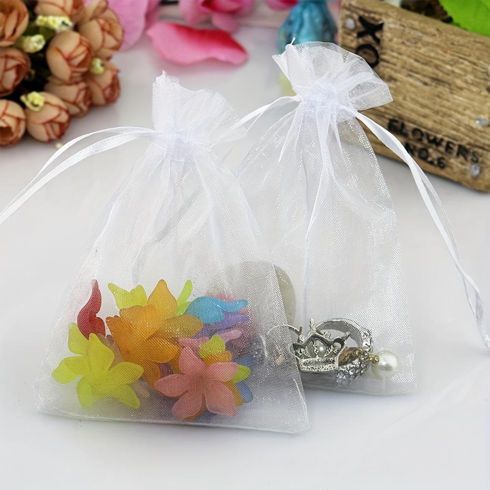 2Pcs Elegant Organza Gift Bags Perfect for Valentine'S Day, Weddings, Party Favors, Jewelry, And Crafts