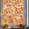 New Pattern Autumn Harvest Pumpkin Leaves and Squirrel Background Wall Decal  Double-Sided Printed Window Glass Display Sticker