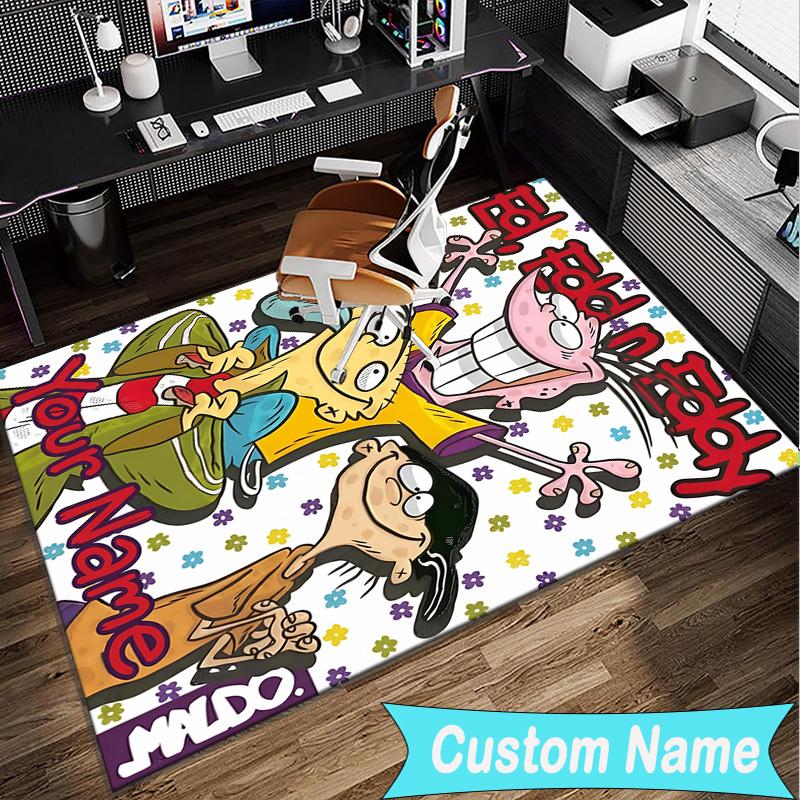 Custom Name Rug Edd Eddy Adventure Area Rug Suitable for Indoor And Outdoor,Carpets for Homes, Offices,Living Rooms,Home Decor,Christmas Gift