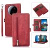 For Xiaomi 15 Ultra Case Zipper Pocket 9 Card Slots PU Leather Phone Cover with Wrist Strap