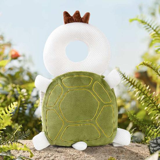 Baby Head Protector Backpack, Cute Animal Soft Cushion Prevents Babies Backward Fall, Breathable Stuffed Backpack Pad for Toddlers Head Protection
