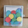 Wooden 5-Color Math Counting Chips Set, 50 Pieces - 25mm Round Educational Rewards for Kids.