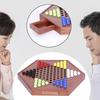Wooden Chinese Checkers with 60 Marbles Strategy Game for Family Kids Adults XL