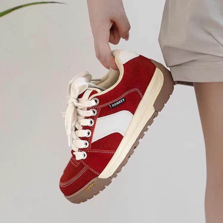 Original niche board shoes women's shoes autumn new small red platform bread shoes sports casual shoes