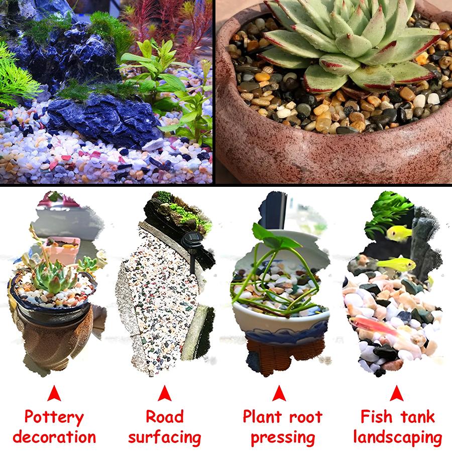 300g 0.2-0.5mm Natural Color Fish Tank Bottom Sand Fish Tank Flowerpot Landscape Stone Aquariums Horticultural Decorative Gravel
