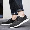 Men’s Outdoor Canvas Shoes Blue Sneakers Driving Shoes Casual Khaki Wide Head Shoes for Farther Plus Size Lightweight