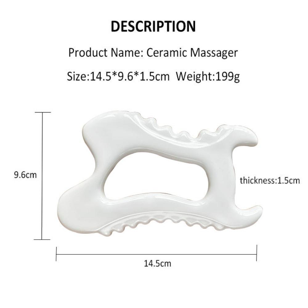 Ceramic Gua Sha Massage Tool for Face & Body Muscle Scraping Tool for Lymphatic Drainage & Fascia Massage Trigger Point Massager
