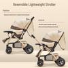 Lekki Składany Wózek Dziecięcy i Niemowlęcy z Regulacją Oparcia i Wysokim Stelażem