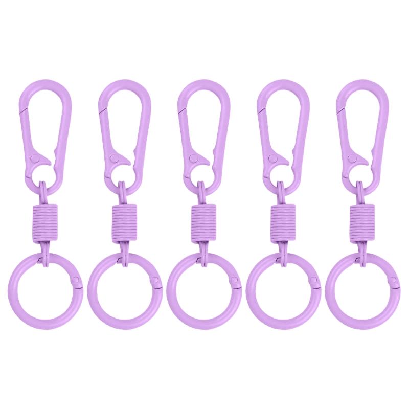 5Pcs Lobsters Clasp Hook Key Rings Buckle Light Weight Zincs Alloys Carabiner Keychains for Hiking Travel Daily Carry