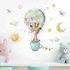 Abnehmbare Niedliche Giraffe Heißluftballon Wandaufkleber für Kinderzimmer Babyzimmer Dekor Heimdekoration Wandtattoos Tierkunst Wandmalereien