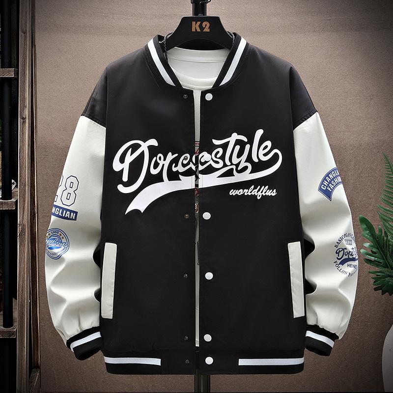 Stylish Baseball Uniform Jacket Hip Hop Vintage Men's Embroidered Loose Casual Jacket