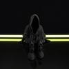 Bendable Joint Reaper Ornament 3D Printed Mysterious Black Robe Figurine, Articulated Sitting Statue with Novelty Dark Themed Collectible Movable
