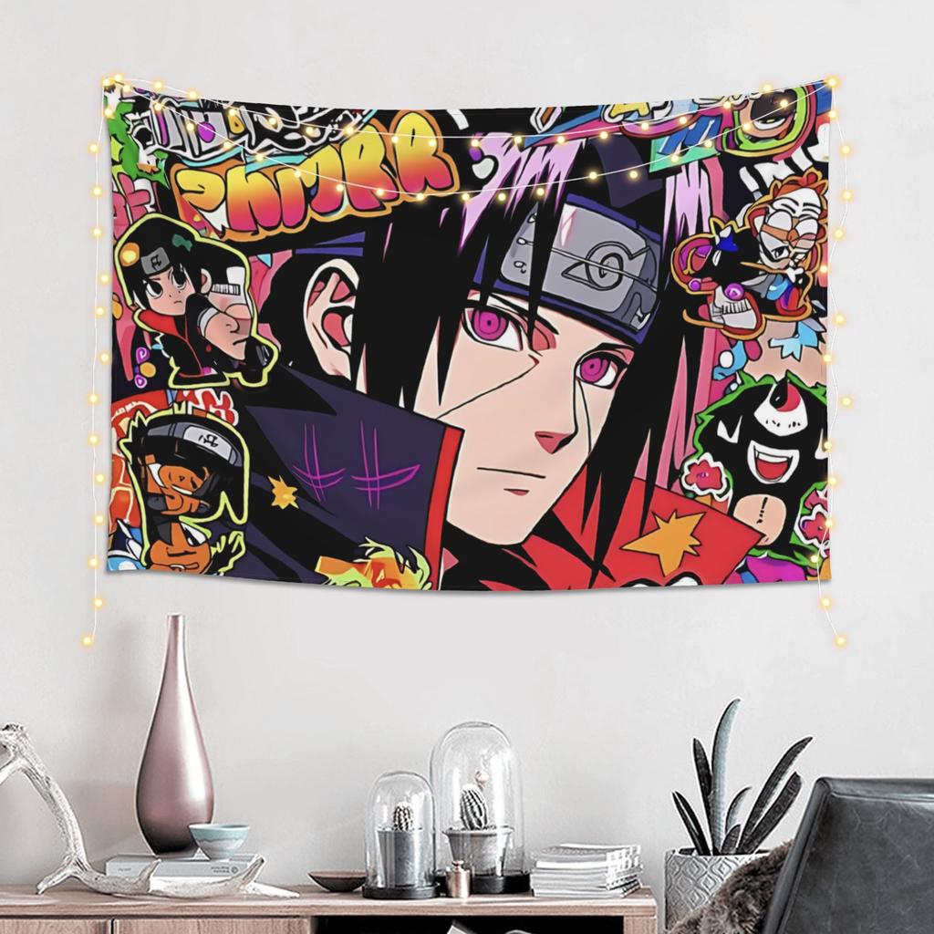 Cutecore Anime Narutos Theme Tapestry Bedroom Decoration  Wall Hanging Blanket Tapestry Cool Stuff For Room