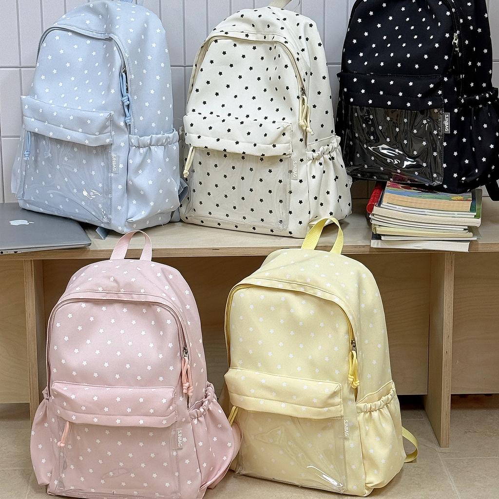 Schoolbag1011 New Korean Style High Aesthetic INS Cute Cute Pain Bag Fresh Polka Dot Academy Style Student Backpack